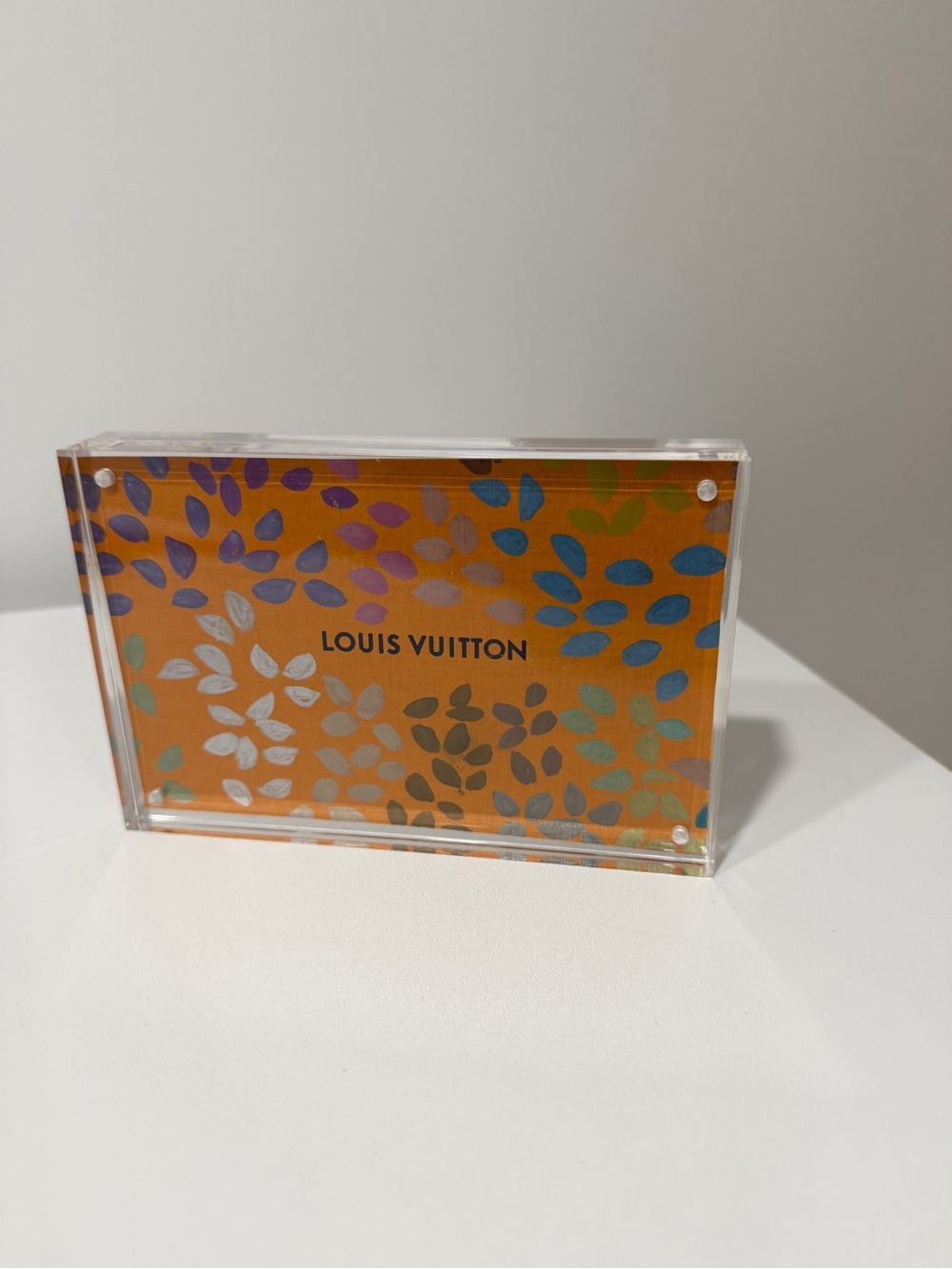 Louis Vuitton Orange Floral Acrylic Display